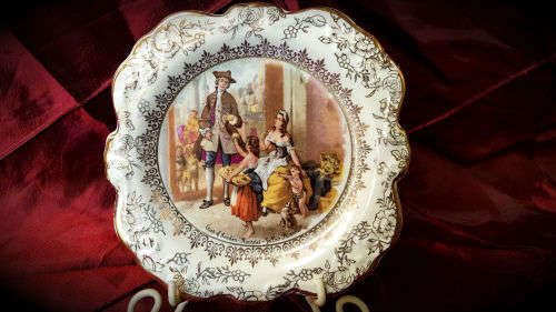 Vintage Vintage Cries of London Old Foley Plate 5224 `Primroses - Yellow Primroses` - 114mm
