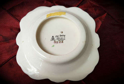 Vintage Vintage Cries of London Old Foley Plate 5224 `Primroses - Yellow Primroses` - 114mm