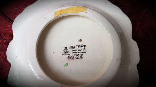 Vintage Vintage Cries of London Old Foley Plate 5224 `Primroses - Yellow Primroses` - 114mm