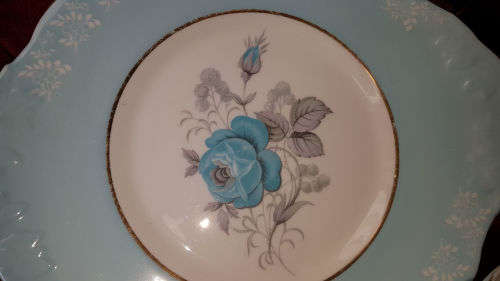 Imperial Fine Bone China -warranted 22 KT Gold Cake Plate and Creamer