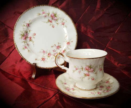 Vintage 1966- Paragon Victoriana Rose - TRIO- small cup fine bone china-never been used 11 Available