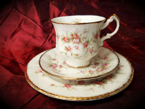 Vintage 1966- Paragon Victoriana Rose - TRIO- small cup fine bone china-never been used 11 Available