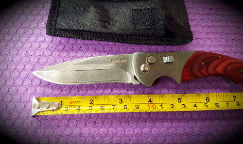 Stainless steel Folding knife with sheath