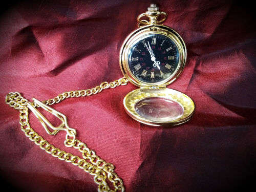 Unmarked Pocket watch on Chain ..working