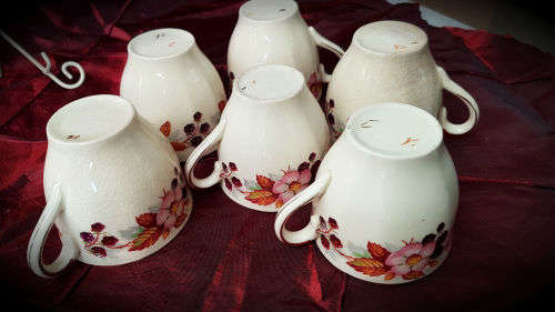Vintage Alfred Meakin Teaset , pot, sugar bowl,creamer and 6 Duo's