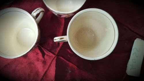 Vintage Alfred Meakin Teaset , pot, sugar bowl,creamer and 6 Duo's