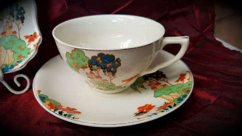 1920-1939 J&G Meakin Fairy Castles Trio made in England