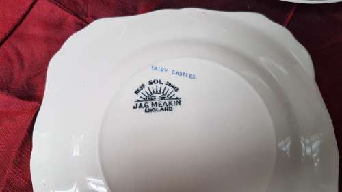 1920-1939 J&G Meakin Fairy Castles Trio made in England