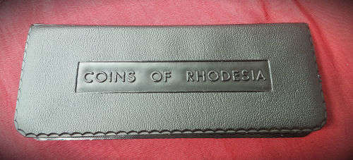1970-1976 Rhodesia UNCIRCULATED 7 Coins set in Coin Wallet as issued by Rhodesian Mint