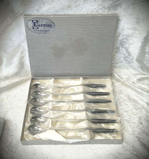 Eetrite MODERNA Stainless Steel long Spoon set 211mm-unused Boxed