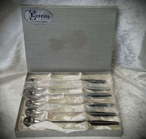 Eetrite MODERNA Stainless Steel long Spoon set 211mm-unused Boxed