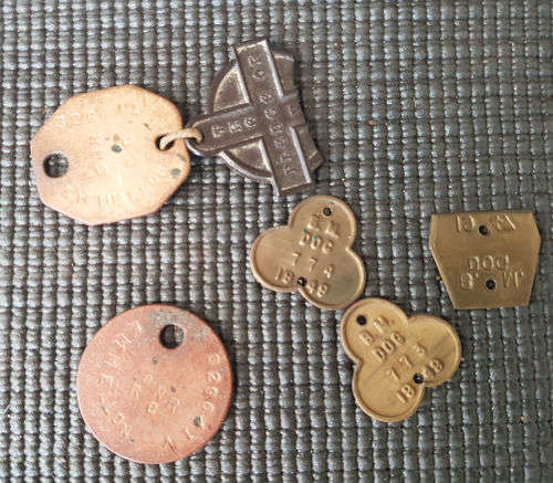 Collection of  WW2 Dog tags