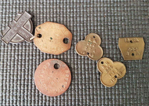 Collection of  WW2 Dog tags