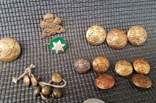 lot of old South African Military Badges and Buttons as in photos