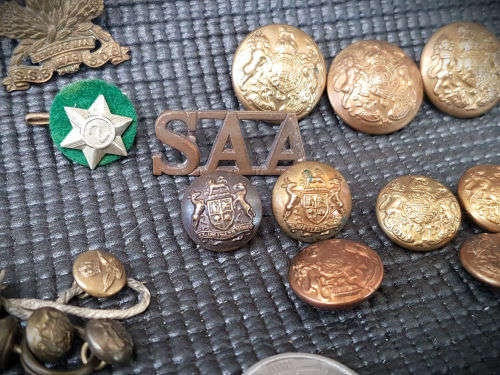 lot of old South African Military Badges and Buttons as in photos
