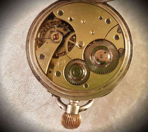 Antique Sterling Silver The Victor Lever J.G.Graves Sheffield Swiss made Pocket watch ..not running