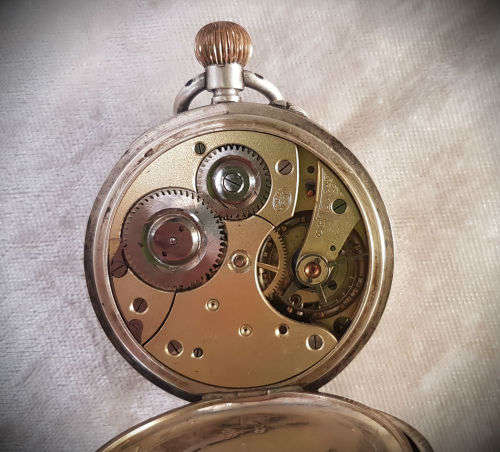 Antique Sterling Silver The Victor Lever J.G.Graves Sheffield Swiss made Pocket watch ..not running