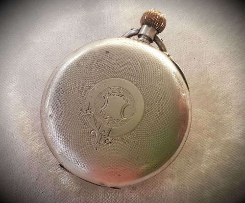 Antique Sterling Silver The Victor Lever J.G.Graves Sheffield Swiss made Pocket watch ..not running