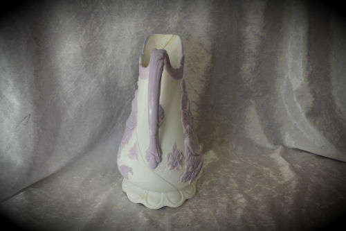 Antique 1847 Samual Alcock & Son Naomi & Her Daughters-In-Law Lavender Parian Jug-Repaired