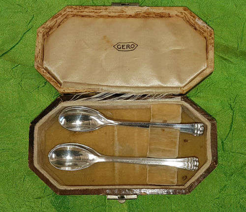 10  Vintage GERO (90)  spoons in Origanal GERO box