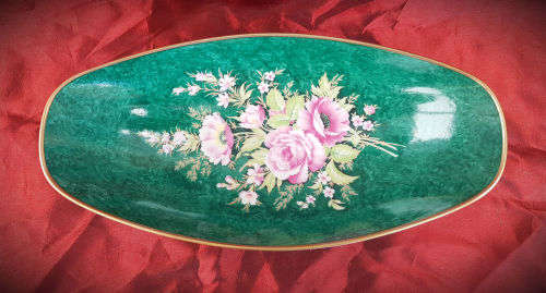 VINTAGE Hand Painted Alboth Kaiser AK Porcelain ANGELINA tray 65x288x148mm