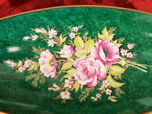 VINTAGE Hand Painted Alboth Kaiser AK Porcelain ANGELINA tray 65x288x148mm