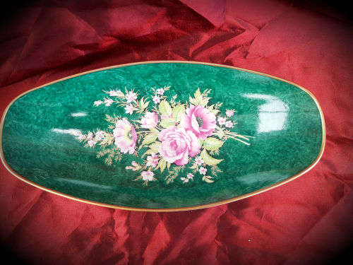 VINTAGE Hand Painted Alboth Kaiser AK Porcelain ANGELINA tray 65x288x148mm