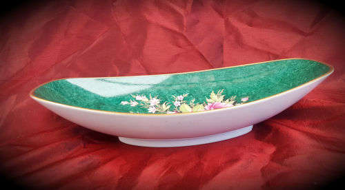 VINTAGE Hand Painted Alboth Kaiser AK Porcelain ANGELINA tray 65x288x148mm