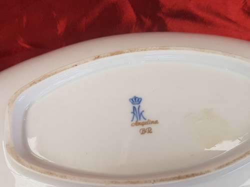 VINTAGE Hand Painted Alboth Kaiser AK Porcelain ANGELINA tray 65x288x148mm