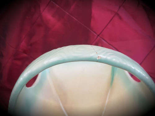 Vintage Stylac Porcelain Bowl 170x252x160mm- Handle has a crack - Repaired - England