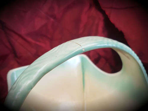 Vintage Stylac Porcelain Bowl 170x252x160mm- Handle has a crack - Repaired - England