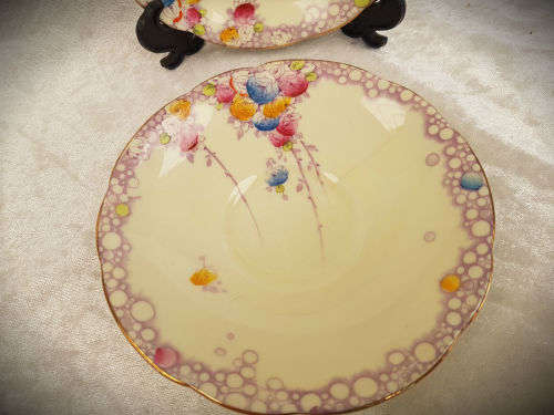 2 x Vintage Paragon Summer Roses Fine China Replacement Saucers 140mm