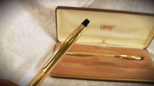 Pair of Vintage Cross 1/20 10 kt rolled gold pens Made in Ireland - No Refils