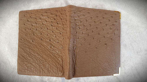 AS New-  Genuine Ostrich Leather Wallet -Fly SAA -Vlieg SAL -never been Used