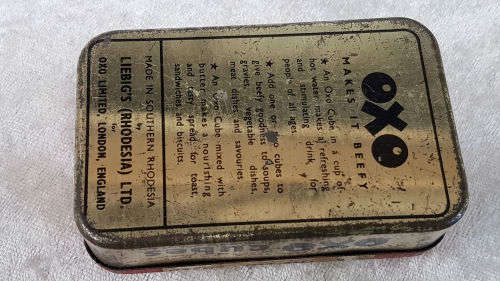 Vintage OXO Cubes Tin -Made In Southern Rhodesia