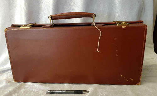 Vintage Masonic Leather Case with Blue and White apron and books