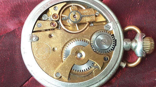 Antique Wille Freres (Roskopf)  pocket watch  ca. 1880 -working but lens cracked