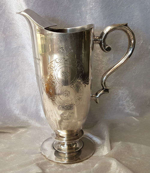 Beautiful Large Elweco EPNS Jug Trophy presented To JHB Mayor 1980- 278x220x115mm