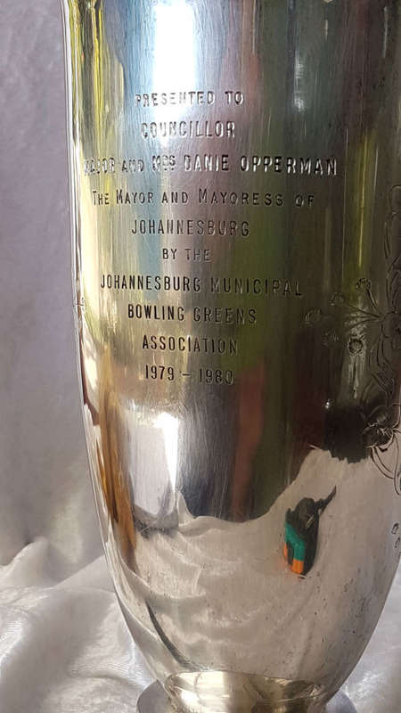 Beautiful Large Elweco EPNS Jug Trophy presented To JHB Mayor 1980- 278x220x115mm