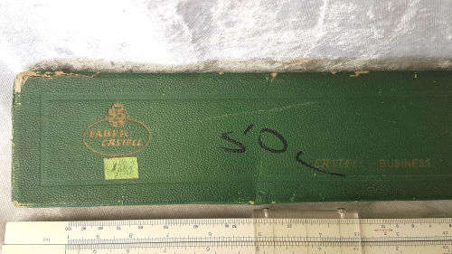 Vintage Faber-Castell 1/28 Super Business slide rule made in Germany-Plastic case with clamshell lid