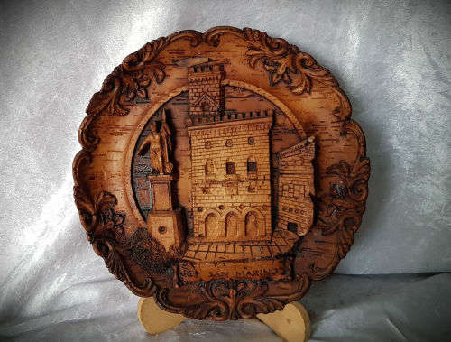 REP SAN MARINO Wall Plate -wood look but could be a resin 230x25mm
