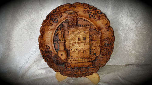 REP SAN MARINO Wall Plate -wood look but could be a resin 230x25mm
