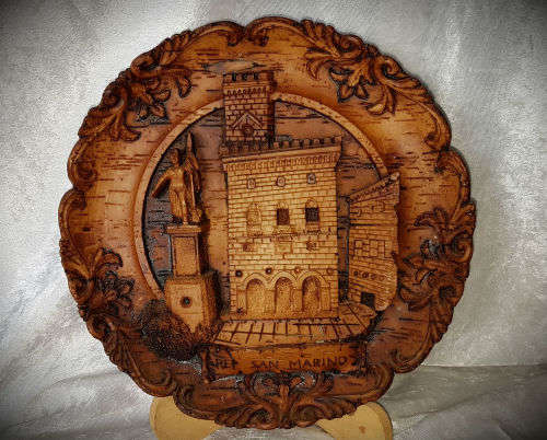 REP SAN MARINO Wall Plate -wood look but could be a resin 230x25mm