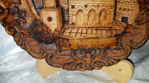 REP SAN MARINO Wall Plate -wood look but could be a resin 230x25mm