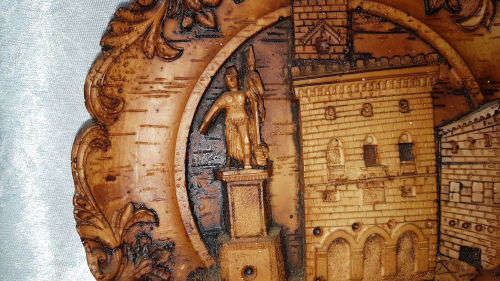 REP SAN MARINO Wall Plate -wood look but could be a resin 230x25mm