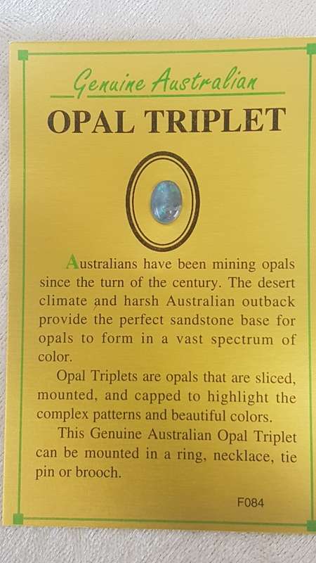 Genuine australian OPAL TRIPLET 8x6mm