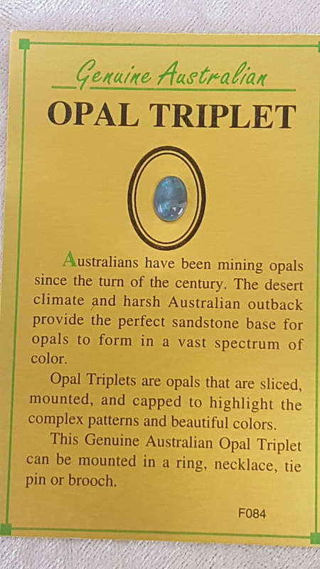 Genuine australian OPAL TRIPLET 8x6mm