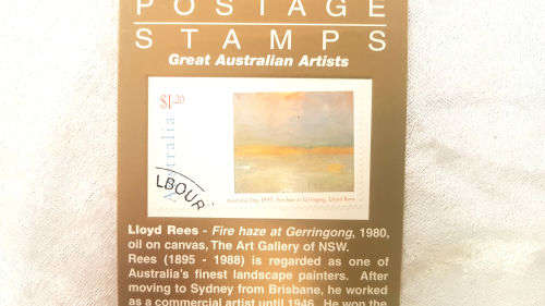 Limited edition No 97 of only 1163 Collection Australian Postage Stamp-Great Australian Artist