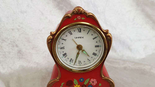 Vintage Uhrex Musical Alarm Mantel Clock (Made In Germany) not Running-alarm is working