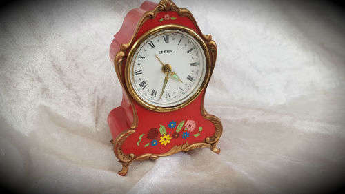 Vintage Uhrex Musical Alarm Mantel Clock (Made In Germany) not Running-alarm is working